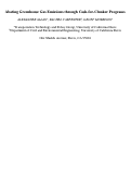 Cover page: Abating Greenhouse Gas Emissions through Cash-for-Clunker Programs