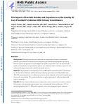 Cover page: The Impact of Provider Sex and Experience on the Quality of Care Provided for Women with Urinary Incontinence.