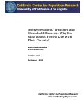 Cover page: Intergenerational Transfers and Household Structure Why Do Most Italian Youths Live with Their Parents?