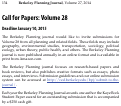 Cover page: Call for Papers: Volume 28