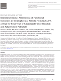 Cover page: Multidimensional Assessment of Functional Outcomes in Schizophrenia: Results From QUALIFY, a Head-to-Head Trial of Aripiprazole Once-Monthly and Paliperidone Palmitate