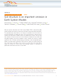 Cover page: Soil structure is an important omission in Earth System Models