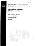 Cover page: Estimated Energy Savings from Energy-Efficient Federal Purchasing