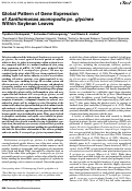 Cover page: Global Pattern of Gene Expression of Xanthomonas axonopodis pv. glycines Within Soybean Leaves.