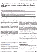 Cover page: A Thylakoid Membrane Protein Harboring a DnaJ-type Zinc Finger Domain Is Required for Photosystem I Accumulation in Plants*