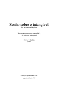 Cover page: Sonho sobre o intangível