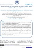 Cover page: Obesity Mediates the Effect of Past and Current Mental Health on Diabetes Treatment Outcomes