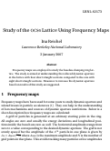 Cover page: Study of the OCS6 Lattice Using Frequency Maps