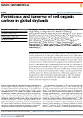 Cover page of Persistence and turnover of soil organic carbon in global drylands.
