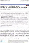 Cover page: Quantifying the effects of sensor coatings on body temperature measurements