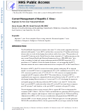Cover page: Current Management of Hepatitis C Virus Regimens for Peri-Liver Transplant Patients