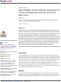 Cover page: Age, disability, and household composition of nurses and physicians who are not in the labor force