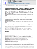 Cover page: Sleep and affective disorders in relation to Parkinsons disease risk among older women from the Womens Health Initiative.