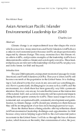 Cover page: Asian American Pacific Islander Environmental Leadership for 2040