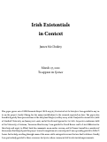 Cover page: Irish Existentials in Context