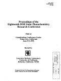 Cover page: Proceedings of the Eighteenth DOE Solar Photochemistry Research Conference
