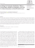 Cover page: Looking for Semantic Similarity: What a Vector-Space Model of Semantics Can Tell Us About Attention in Real-World Scenes