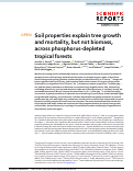 Cover page: Soil properties explain tree growth and mortality, but not biomass, across phosphorus-depleted tropical forests