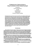 Cover page: Facilitation from Clustered Features: Using Correlations in Observational Learning