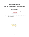 Cover page: Real Time Grid Reliability Management 2005 (including appendices)