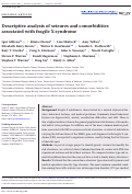 Cover page: Descriptive analysis of seizures and comorbidities associated with fragile X syndrome