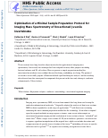 Cover page: Optimization of a minimal sample preparation protocol for imaging mass spectrometry of unsectioned juvenile invertebrates