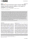 Cover page: Expression of macromolecular organic nitrogen degrading enzymes identifies potential mediators of soil organic N availability to an annual grass