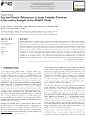 Cover page: Sex and Gender Differences in Acute Pediatric Diarrhea: A Secondary Analysis of the DHAKA Study