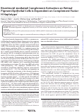 Cover page: Bisretinoid-mediated complement activation on retinal pigment epithelial cells is dependent on complement factor H haplotype.