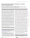 Cover page: Amino Acid Position-specific Contributions to Amyloid β-Protein Oligomerization*