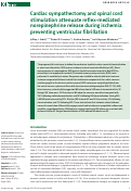 Cover page: Cardiac sympathectomy and spinal cord stimulation attenuate reflex-mediated norepinephrine release during ischemia preventing ventricular fibrillation