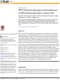 Cover page: SIRT3 Enhances Glycolysis and Proliferation in SIRT3-Expressing Gastric Cancer Cells