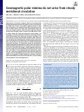 Cover page: Geomagnetic polar minima do not arise from steady meridional circulation.