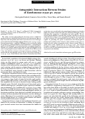 Cover page: Antagonistic Interactions Between Strains of Xanthomonas oryzae pv. oryzae.