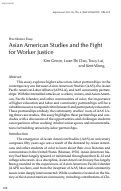 Cover page: Asian American Studies and the Fight for Worker Justice