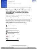 Cover page: The Integration of Family-Based Treatment and Dialectical Behavior Therapy for Adolescent Bulimia Nervosa: Philosophical and Practical Considerations.