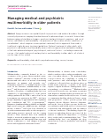 Cover page: Managing medical and psychiatric multimorbidity in older patients.