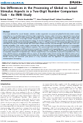 Cover page: Sex Differences in the Processing of Global vs. Local Stimulus Aspects in a Two-Digit Number Comparison Task â�� An fMRI Study