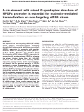 Cover page: A cis-element with mixed G-quadruplex structure of NPGPx promoter is essential for nucleolin-mediated transactivation on non-targeting siRNA stress