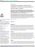 Cover page: Photographic grading to evaluate facial cleanliness and trachoma among children in Amhara region, Ethiopia.