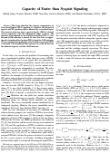 Cover page: On the Capacity of Faster Than Nyquist Signaling