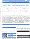 Cover page: Prevalence of intestinal parasites in humans and domestic animals in Jirel community, Dolakha, Nepal