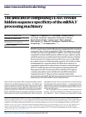 Cover page: The anticancer compound JTE-607 reveals hidden sequence specificity of the mRNA 3′ processing machinery