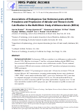 Cover page: Associations of endogenous sex hormone levels with the prevalence and progression of valvular and thoracic aortic calcification in the Multi-Ethnic Study of Atherosclerosis (MESA)