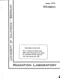 Cover page: CONCERNING THE ABSOLUTE CALIBRATION OF THE BERKELEY SYNCHROTRON BEAM