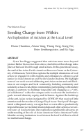 Cover page: Seeding Change from Within: An Exploration of Activism at the Local Level