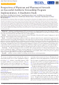 Cover page: Perspectives of Physician and Pharmacist Stewards on Successful Antibiotic Stewardship Program Implementation: A Qualitative Study