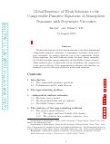 Cover page: Global Existence of Weak Solutions to the Compressible Primitive Equations of Atmospheric Dynamics with Degenerate Viscosities