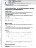 Cover page: Psychotropic Medication Use by Children with Autism Served in Publicly Funded Mental Health Settings