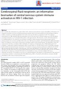 Cover page: Cerebrospinal Fluid Neopterin: An Informative Biomarker of 
Central Nervous System Immune Activation in HIV-1 Infection